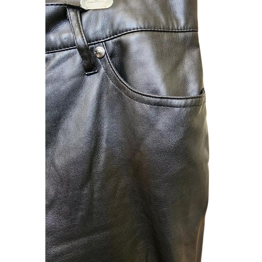 Sam Edelman Faux Leather Black Pants Size 28 High Rise Skinny Ankle - Picture 6 of 12